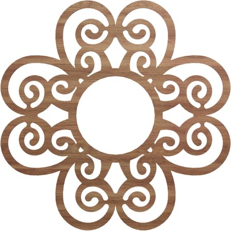 Ekena Millwork Cohen Wood Fretwork Pierced Ceiling Medallion, Walnut, 40"OD x 13 5/8"ID x 3/8"T CMWP40X40X0375COWA